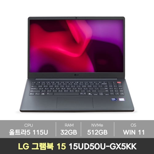 LG전자 그램북 15UD50U-GX5KK WIN11 32GB램