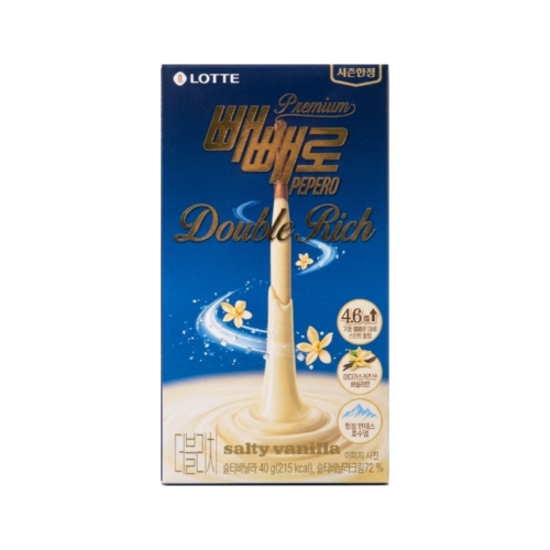 롯데제과  빼빼로 더블리치 솔티바닐라 40g