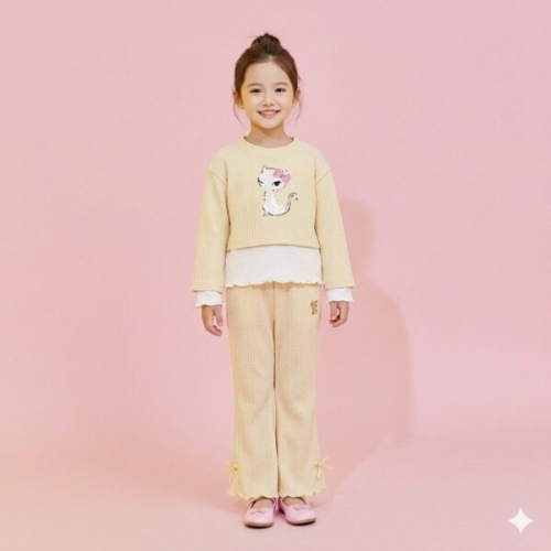 프렌치캣 백 YE 레이어드 TS 리본 팬츠 셋업 Q61DDT250P160C