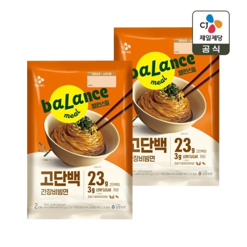CJ제일제당  밸런스밀 고단백 간장 비빔면 404.4g