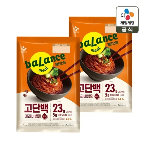CJ제일제당  밸런스밀 고단백 마라 비빔면 391g