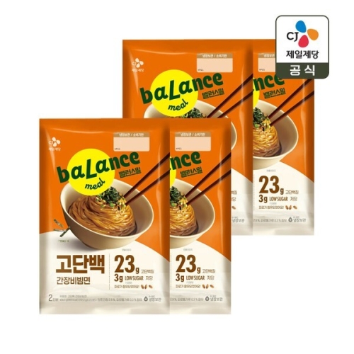 CJ제일제당  밸런스밀 고단백 간장 비빔면 404.4g