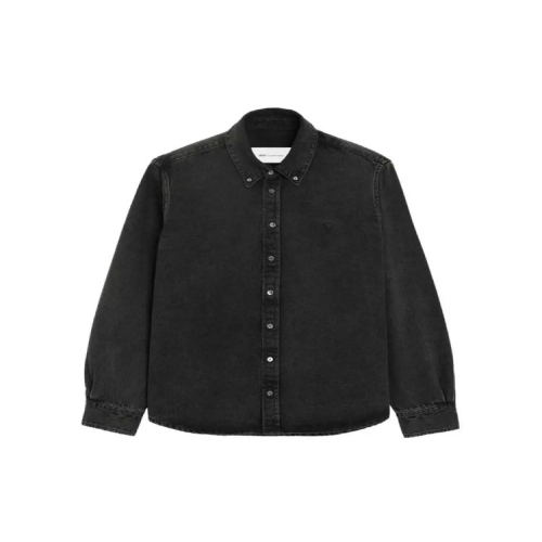 아미 남성 유즈드 블랙 데님 셔츠 USH785 DE0125 031