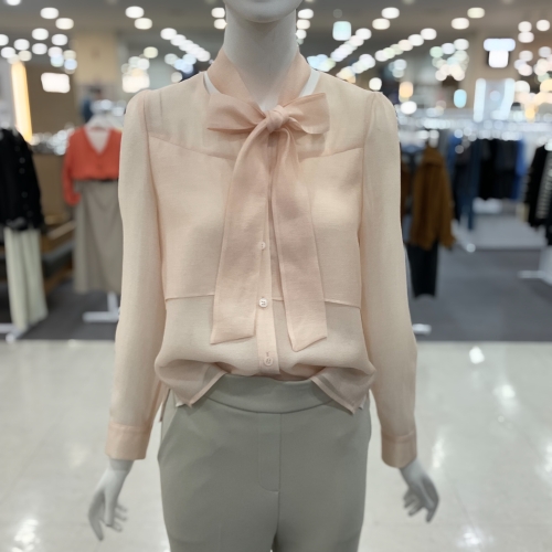 스위트숲 라쥬베 하객룩 소개팅룩 리본 시스루블라우스 OC3LSQ1