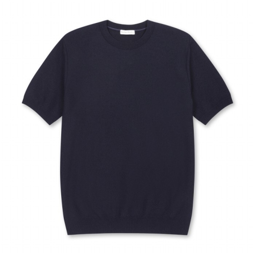 이지 브리즈 니트 크루넥 네이비_MYWAM25301NAV