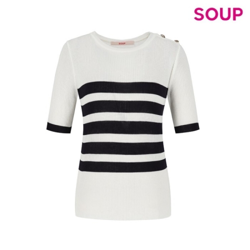 스위트숲 SOUP SOUP 숄더 포인트 반팔니트 OZ6SKT6