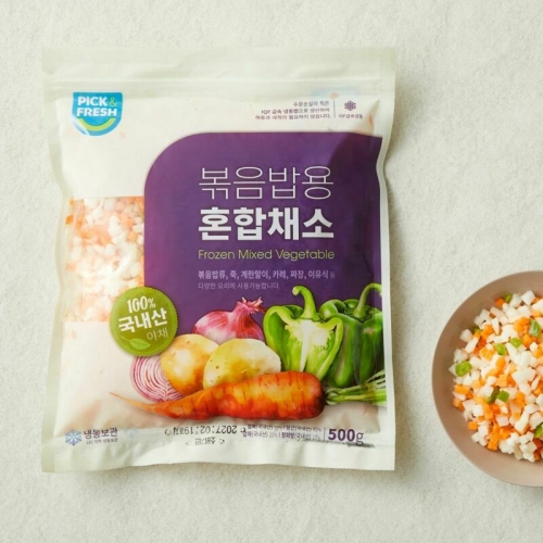 CJ제일제당 볶음밥용 국내산 냉동 혼합채소 500g