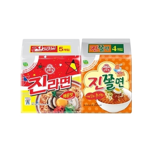 오뚜기  진라면 매운맛 10개 + 진쫄면 4개