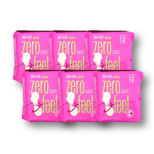 화이트 제로필 생리대 중형 14개