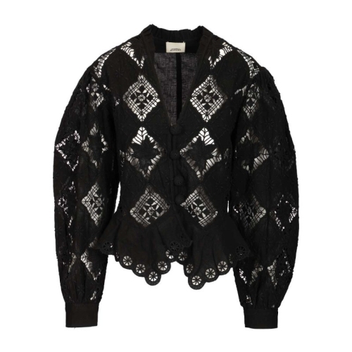 이자벨마랑 니나 오픈워크 리넨 탑 26EHT0856FA D2J01I 01BK