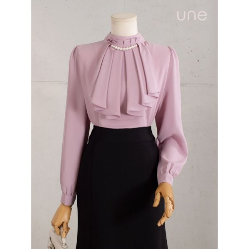 윈 펄장식플리츠 블라우스 1190090