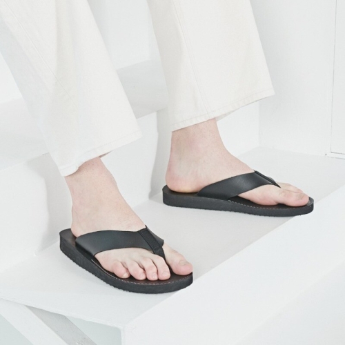 마이애미프로젝트 MF S4012 노스아일랜드 레더 플리플랍 밴타블랙 BLACK 131794