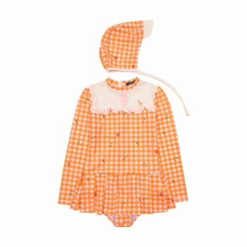 LF 헤지스키즈 체크 원피스 수영복 HUM60WA54M_OR