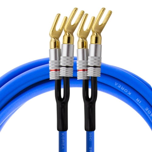 HDTOP  말굽 단자 30C 블루 스피커케이블