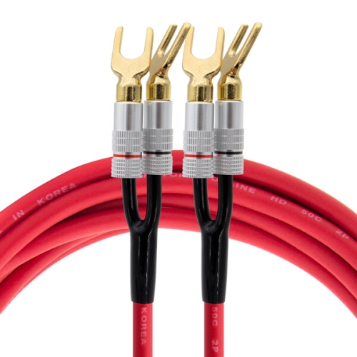 HDTOP  말굽 단자 50C 레드 스피커케이블