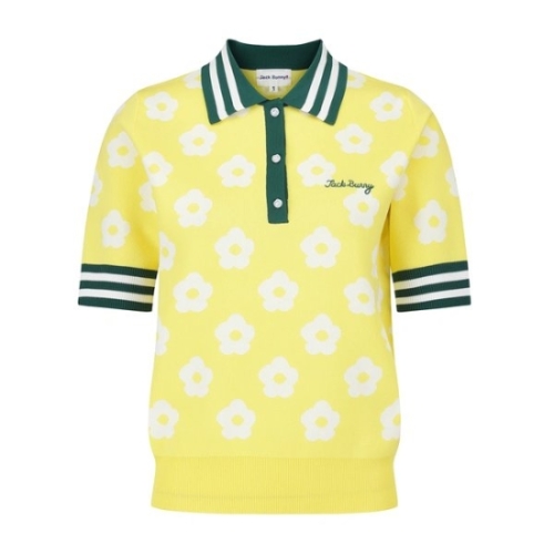 파리게이츠 잭바니 플로럴 카라 반팔 니트 521F2SWJ23_YL