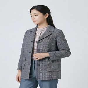 프렐린 A라인 면혼방 자켓-R1KE221662B