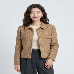 프렐린 플랩포켓 아크릴혼방 자켓-R1KE241144B