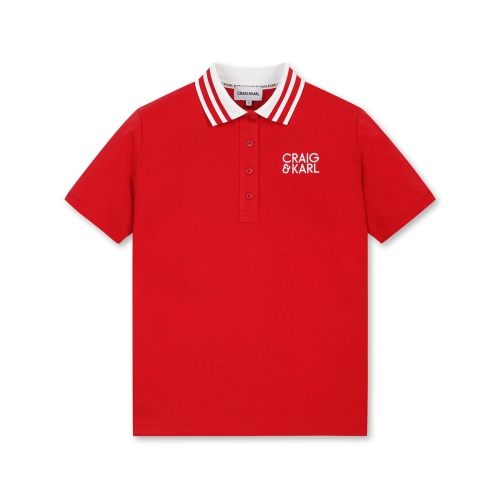 크랙앤칼 시그니처 리브카라 반팔티셔츠 C262LTO054