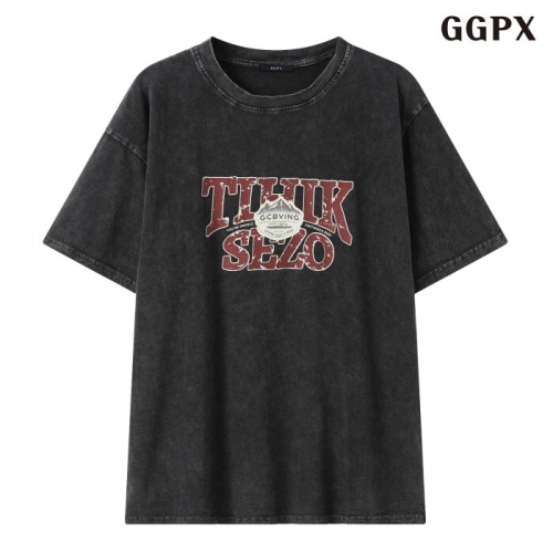 GGPX 빈티지 피그먼트 레터링 반팔 티셔츠 GQBLW001D