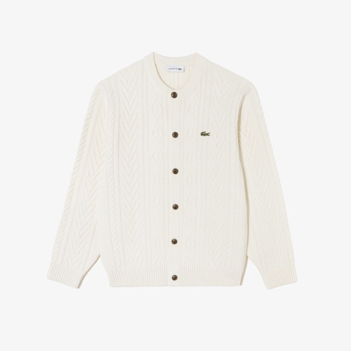 라코스테 남성 변형 케이블 크루넥 가디건 AH554E-56G XFJ