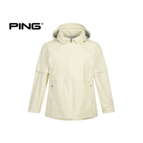 핑 소매 탈부착 후드 사파리 레인 점퍼 121F2JR251_BG