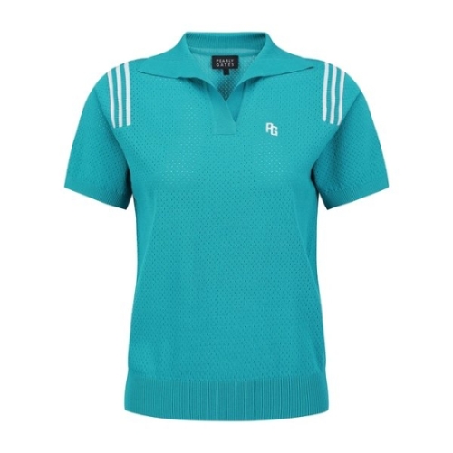 파리게이츠 리브 암홀 오픈 카라 반팔 니트 521F2SR313_MT