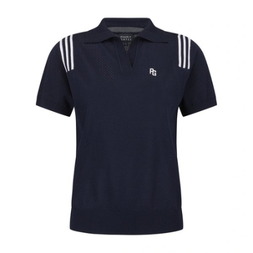 파리게이츠 리브 암홀 오픈 카라 반팔 니트 521F2SR313_NA