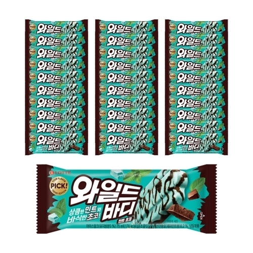 롯데제과  와일드바디 민트초코 75ml