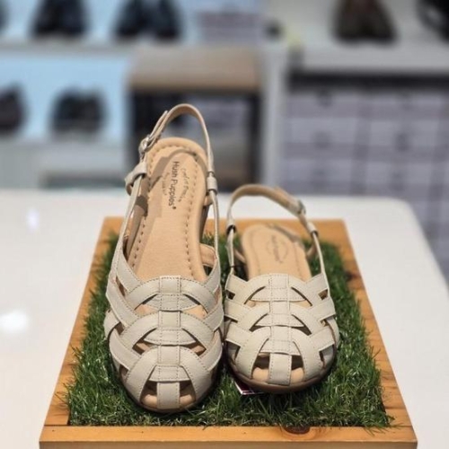 허시파피 세이브존04 여성컴포트캐주얼글래디에이터위빙버클샌들 아이보리 3333FFQ027