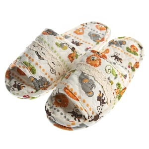 케이에스몰  더블패드 애니멀 면실내화 고급 퀼트 슬리퍼 거실화