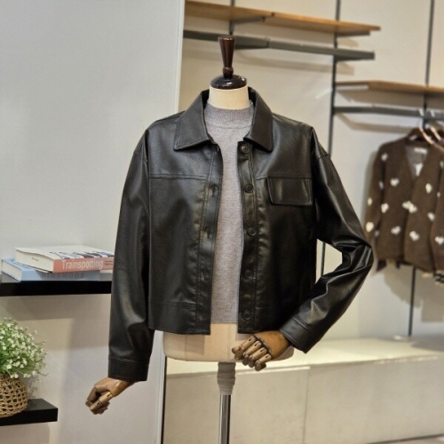 반에이크 카라 레더 자켓 VB5XLEM502Z