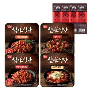 동원F&B 심야식당 뼈없는 불닭발 160g x 3개 + 인포켓치즈 저키 20g x 4개