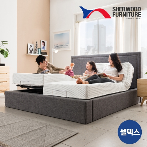 쉐우드가구 린다 패브릭 모션베드 S+S