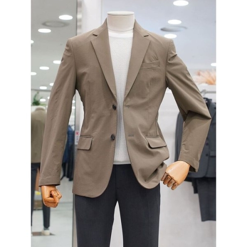 레노마 봄 여름용 다크 베이지 컬러 슬림핏 캐주얼 콤비 자켓 CHRQEMCJ06A_IC