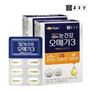  종근당건강 골든피쉬 눈건강 오메가3 30캡슐 [2개]