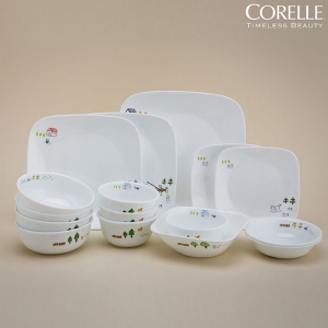 코렐 이지위켄드 4인 사각 홈세트 16P