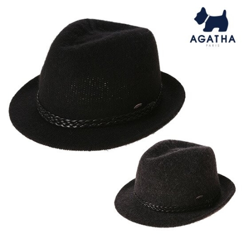 아가타 끈장식 페도라_AG73UVK002