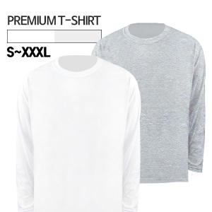 언룩 남녀공용 베이직 30수 라운드 긴팔 티셔츠