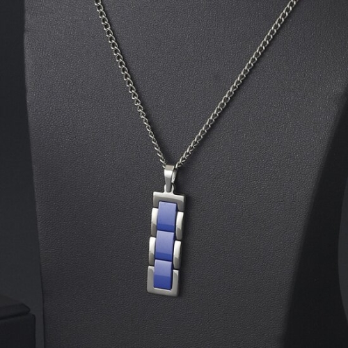 제이에스터 게르마늄 세라믹 목걸이 (JA-NE-CR002BLSV)