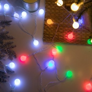 플라워트리  LED 50P 에코앵두 전구 투명선(DC)