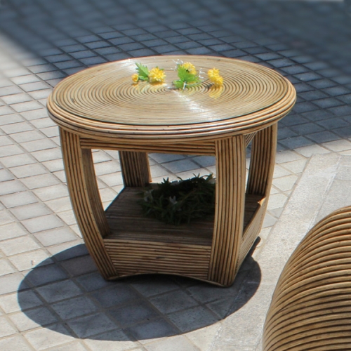 사라방드 몰디브 라탄 원형 협탁테이블