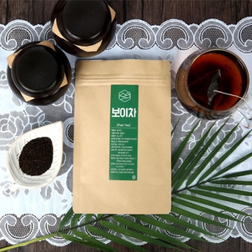 한국유기농  보이차 추출 분말 티백 한 팩