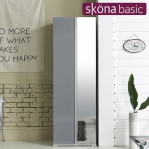 베이직팩토리 스코나베이직 파이슨 광폭 600 도어형 거울 옷장