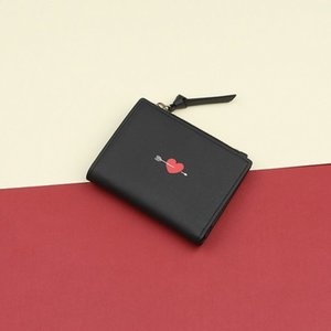  리사벨 고백 블랙 쏙지갑 여자 지퍼 반지갑_LSB1711ZSW008