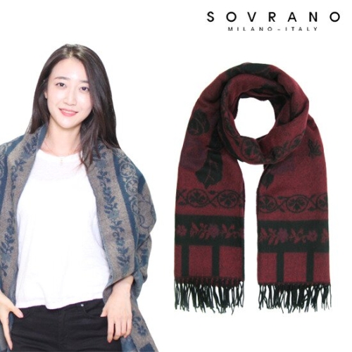 소브라노 트렌디 자가드 숄