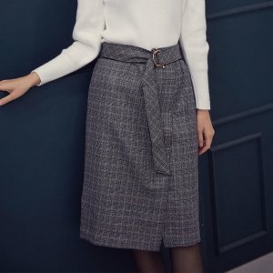  로엠 여성 체크 패턴 스커트_RMWH74VRS1