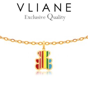 브리앙  14K 컬러풀 곰인형 아기 목걸이