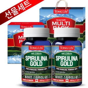 통라이프 선물세트-캐나다 스피루리나골드 100 2병