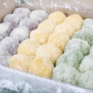 미소푸드  삼색두텁떡 60gx30개 찹쌀떡 경단 호박 쑥떡